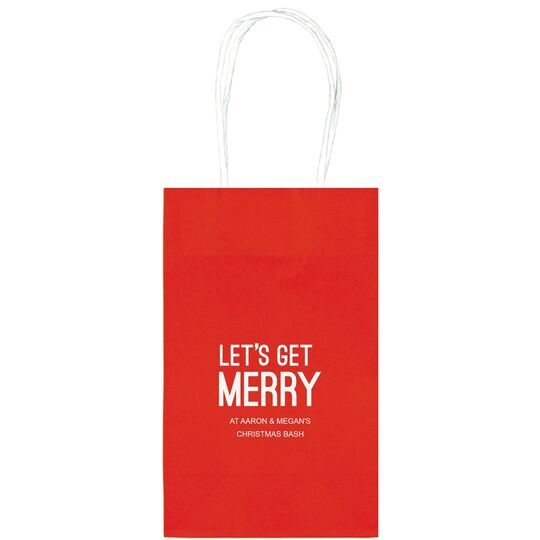 Let's Get Merry Medium Twisted Handled Bags